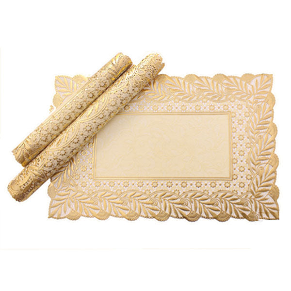 3pcs-Table-Mat-Set-Placemats-Coaster-Square-Golden