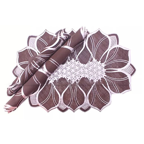 3pcs-Table-Mat-Set-Placemats-Dressing-Table-Brown-Color