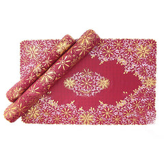 3pcs-Table-Mat-set-Placemats-Dressing-Table-Crimson-Flowers