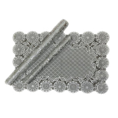 3pcs Coaster Table Mat Set Placemats Coaster Silver