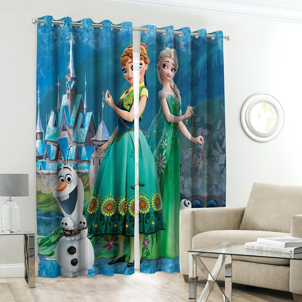 Anna Elsa kid curtains