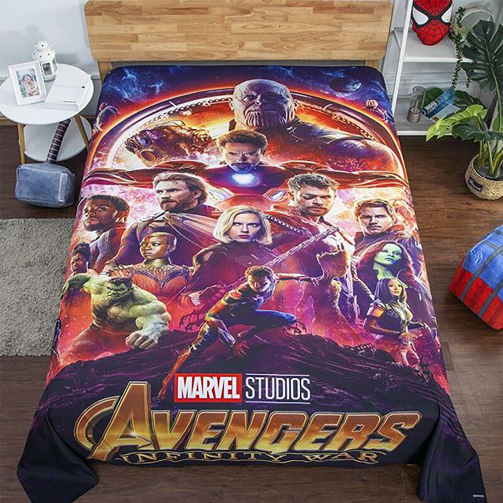 Avengers Themed Cartoon Bed Sheet