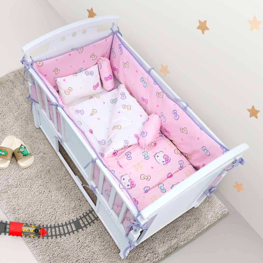 Baby Cot - Bedding Set - Pompous Hello Kitty