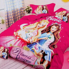 Barbie Cartoon Bed Sheet