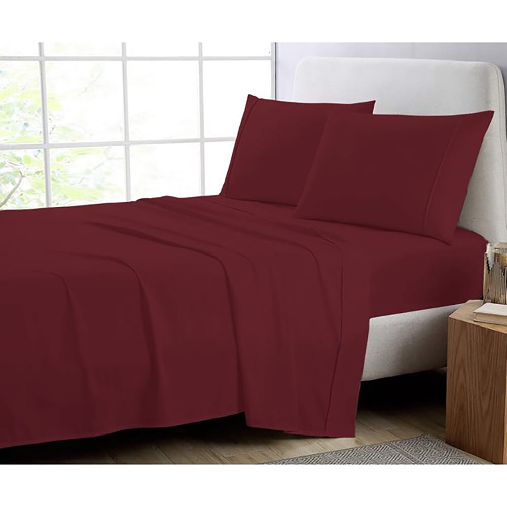 Burgundy Cotton fitted sheet