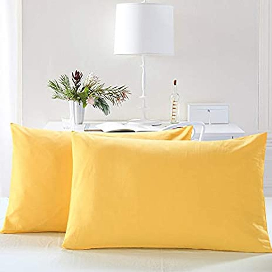 Cotton Pillow Covers - Yellow