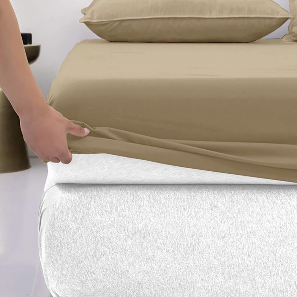 Cotton fitted sheet-Hazelnut Color