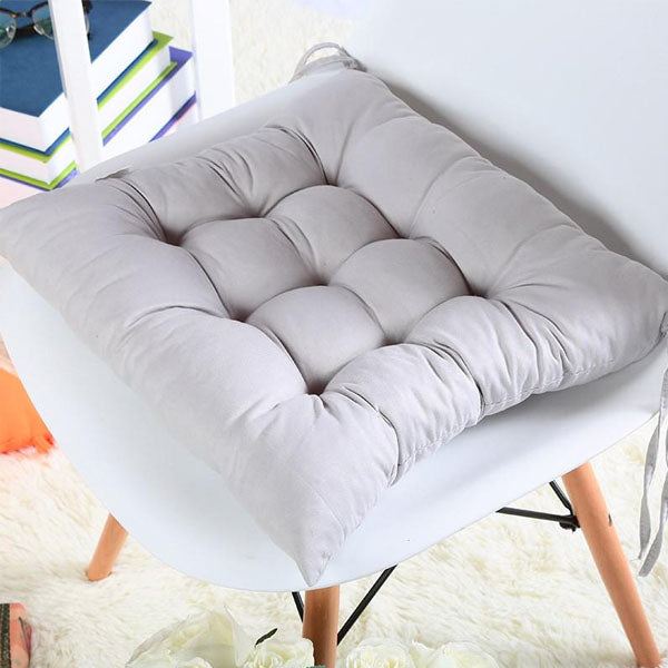 Dining Seat Pad Filled Chair Cushion – Grey