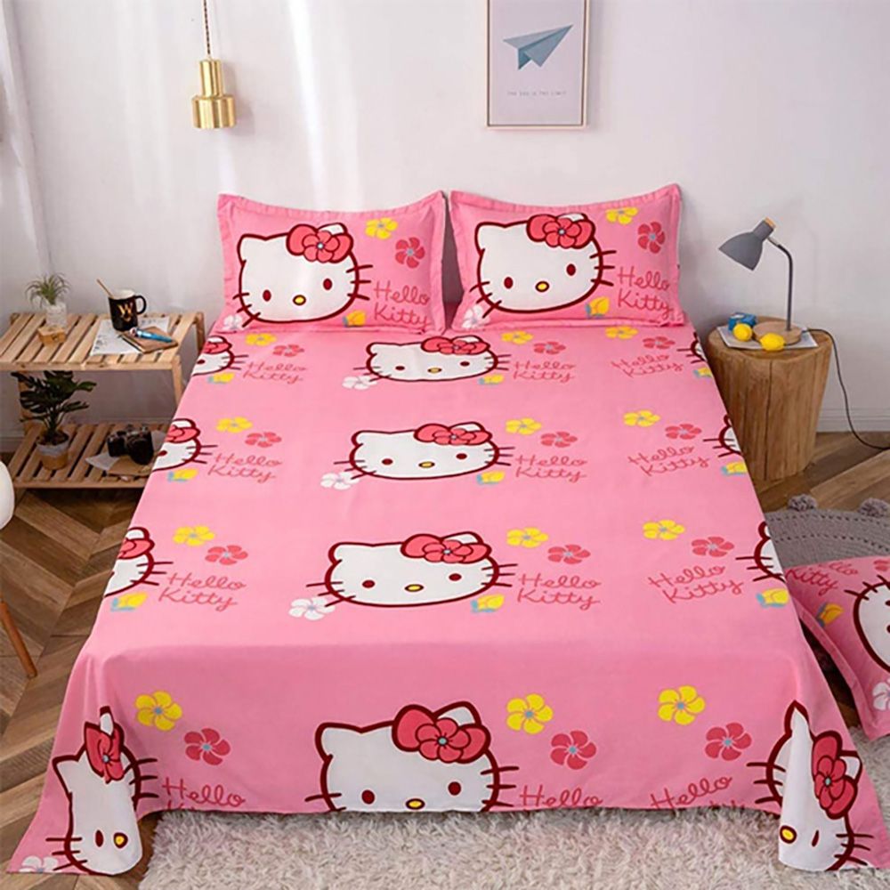 Hello Kitty Cartoon Bed Sheet