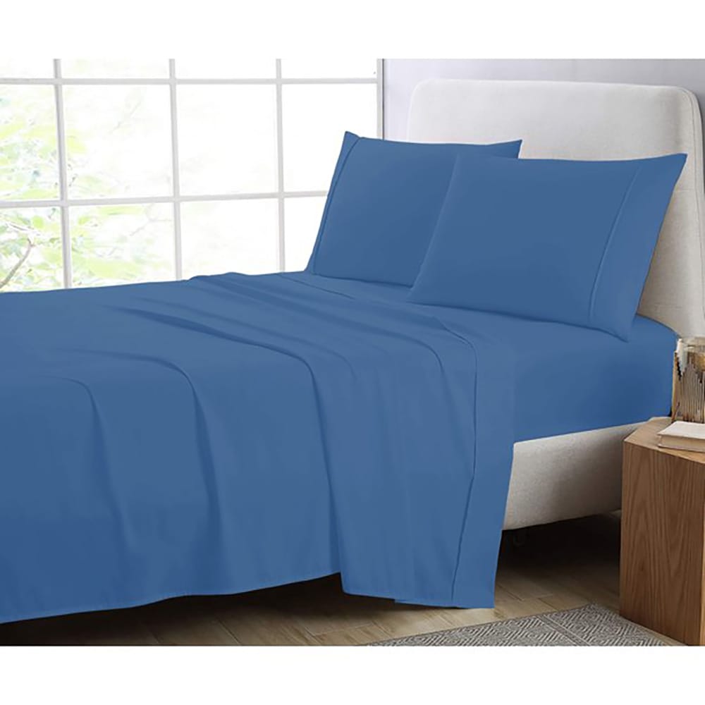 Niagara Blue Cotton fitted sheet