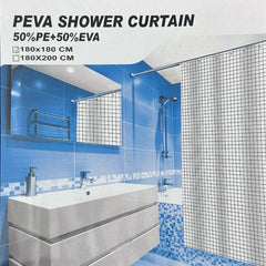 PEVA Waterproof Bathroom Shower Curtain – Plain Blocks