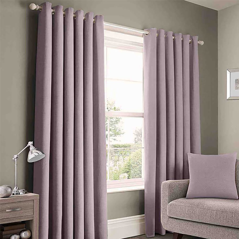 Plain Cotton Curtain Panels - Rose Gold