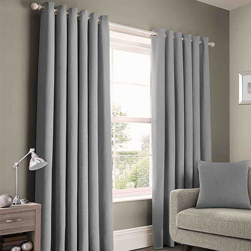 Plain Curtains - Grey