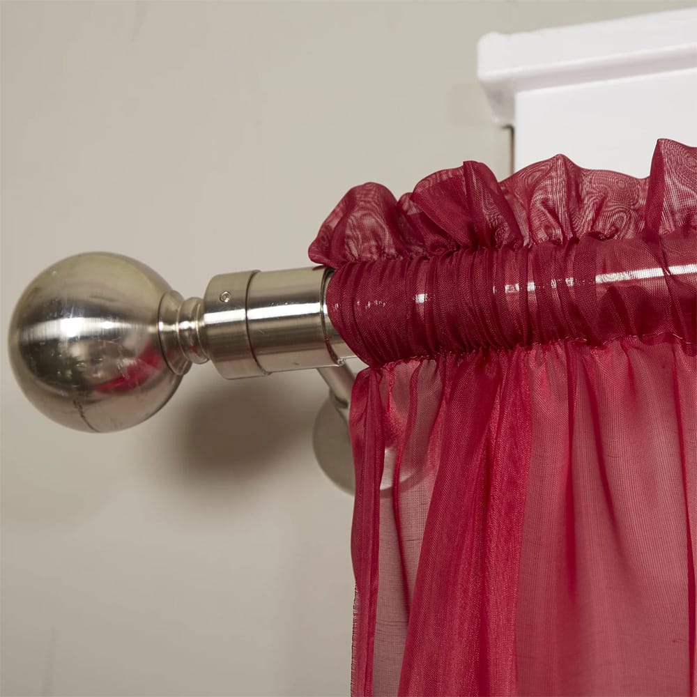 Polyester Sheer Net Curtain Burgundy 2