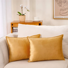 Premium Silk Pillow Cover – Gold