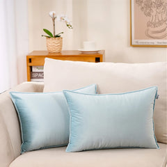 Premium Silk Pillow Cover – Sky Blue