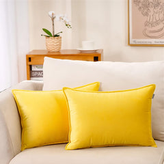 Premium Silk Pillow Coverr – Yellow