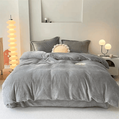 Reversible Duvet Cover - Grey Light Grey