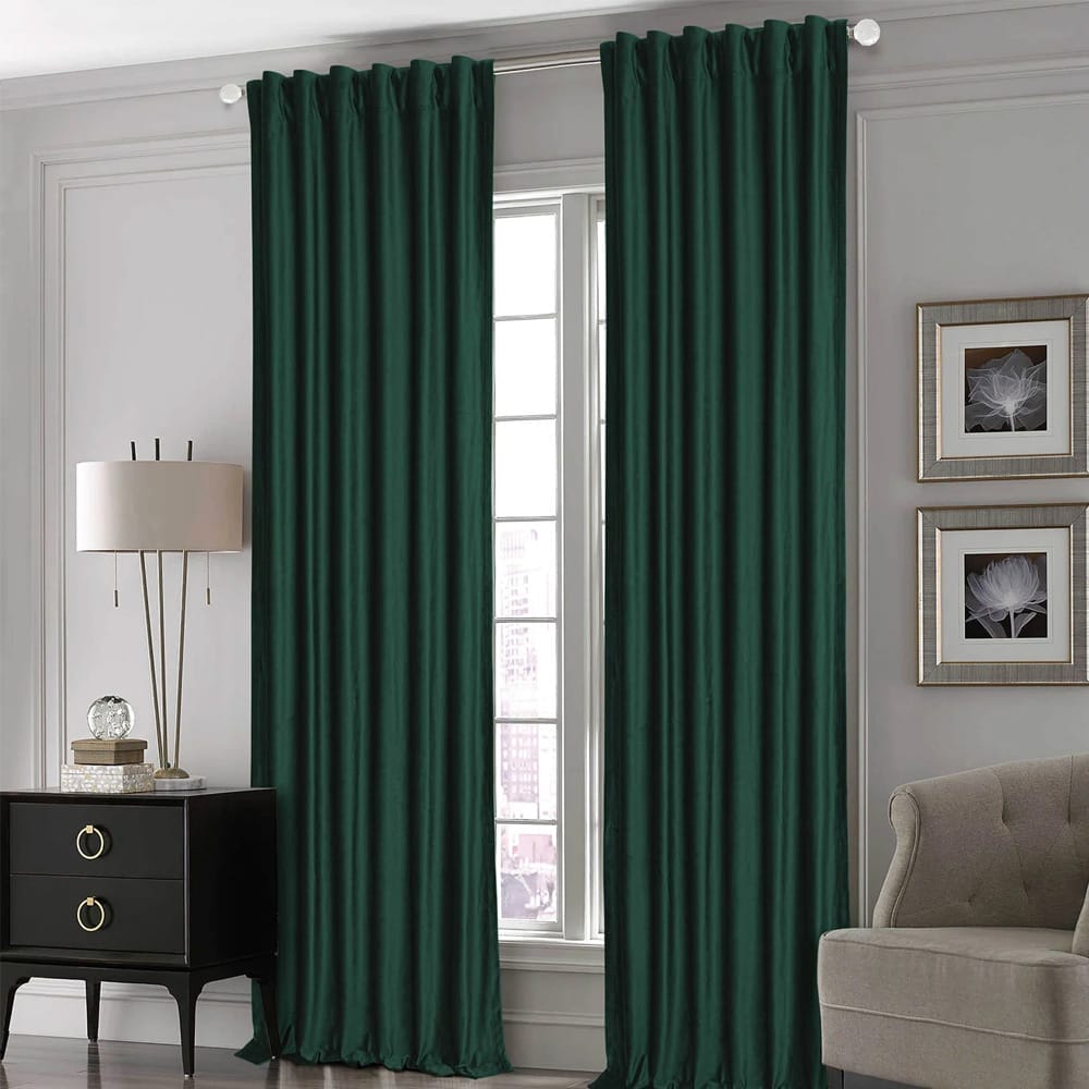 Teal Silk Curtains