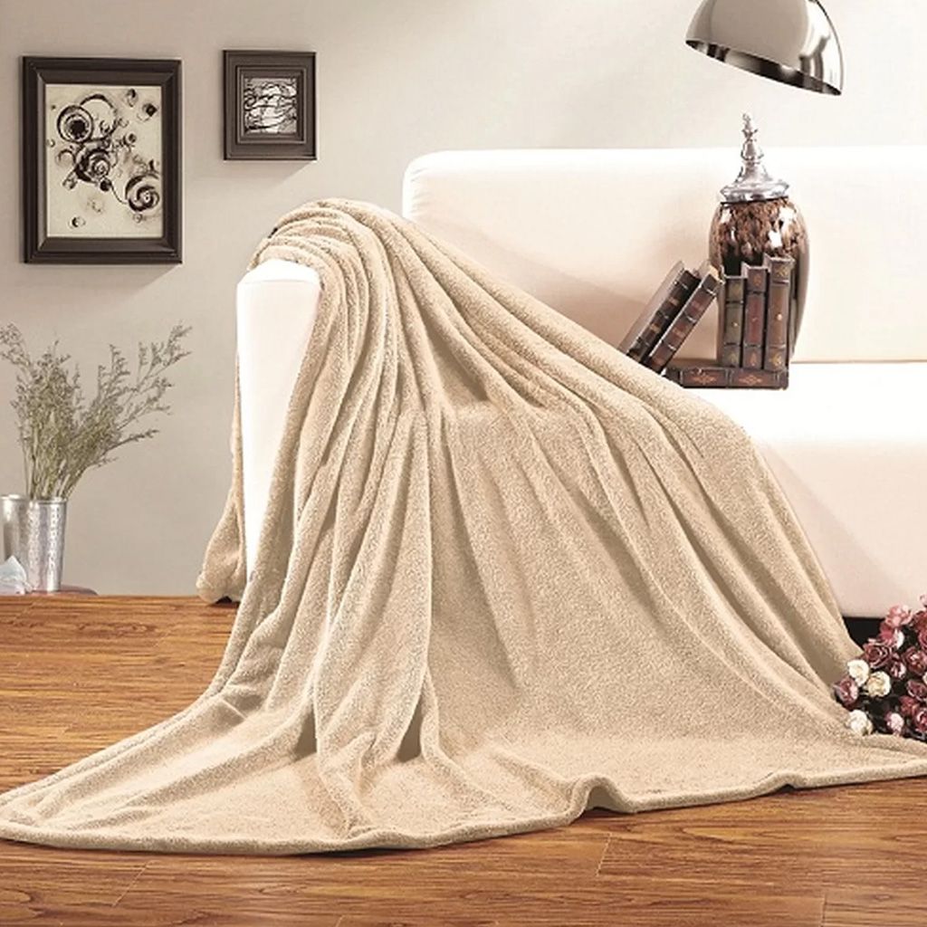 Ultra Soft & Cozy Fleece Blanket – Beige