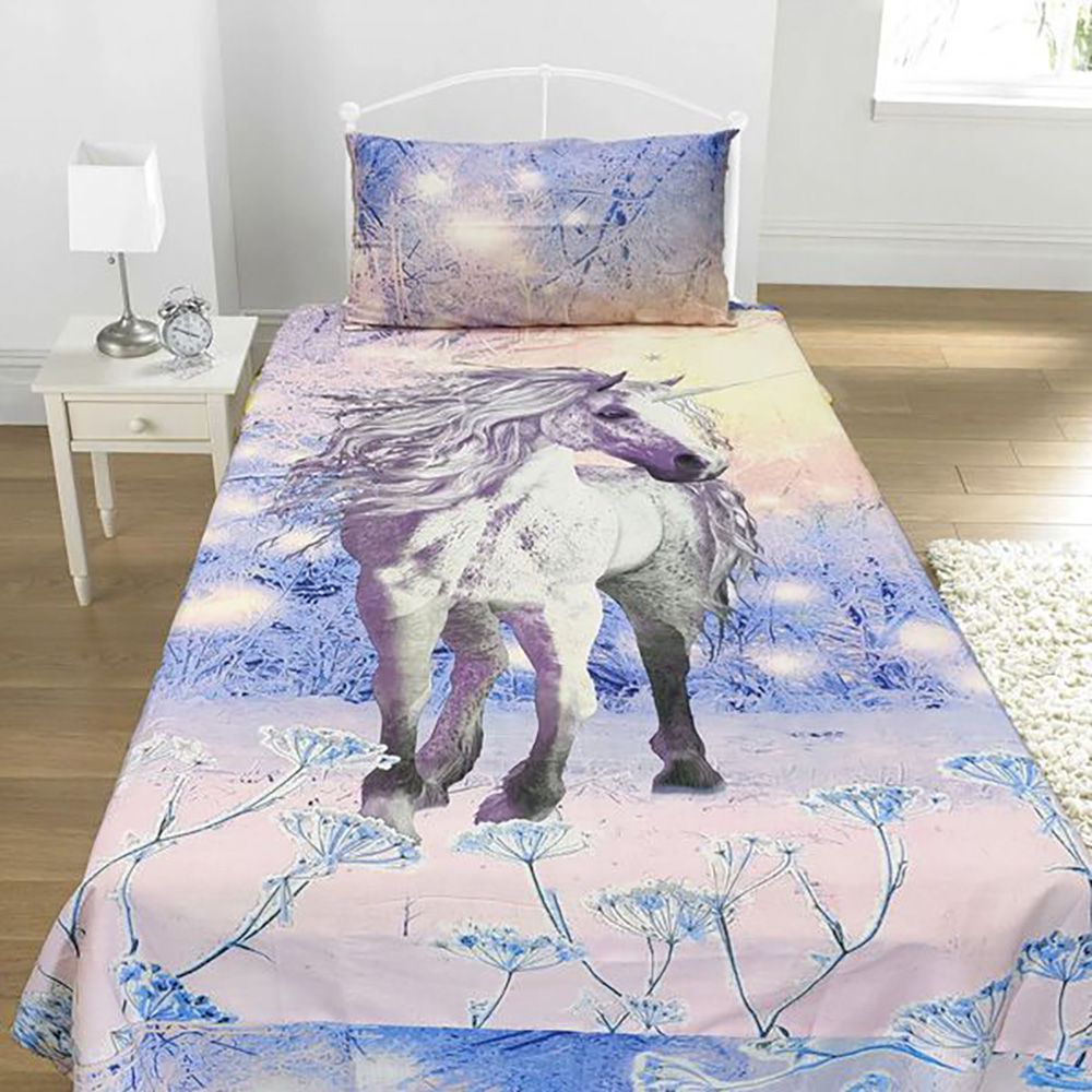 Unicorn Cartoon Bed Sheet