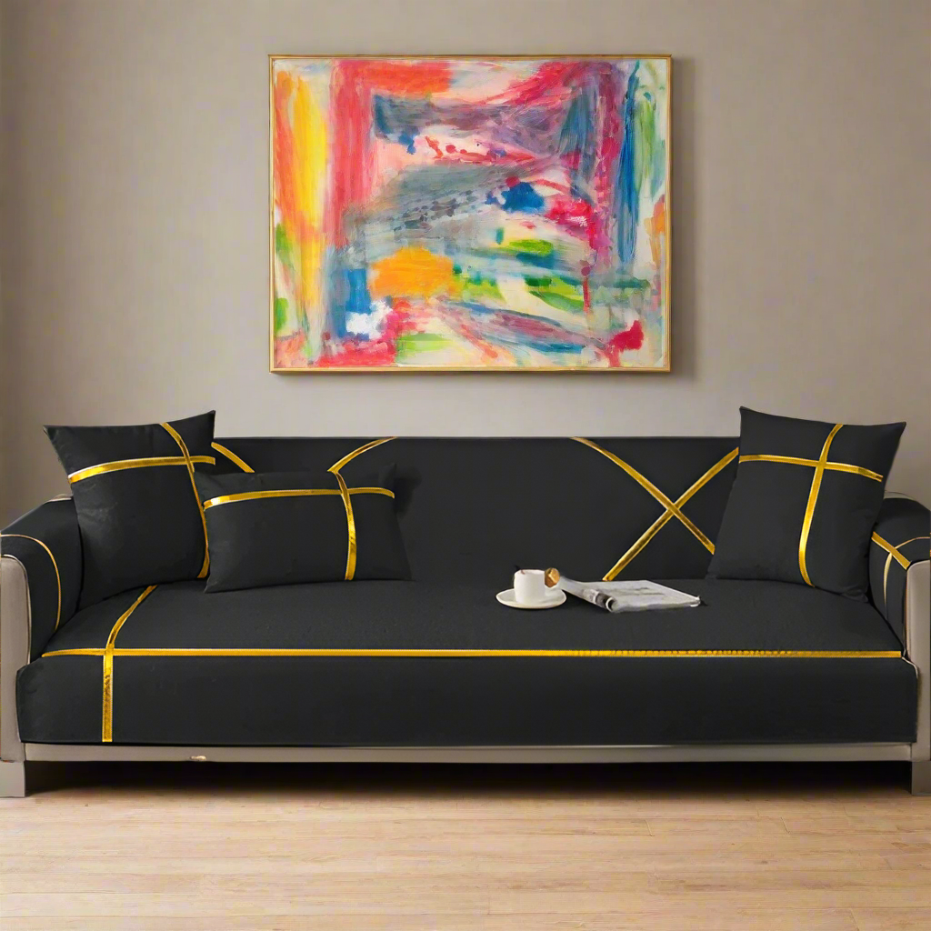 Velvet Sofa cover black