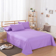 plain bed sheet -  purple