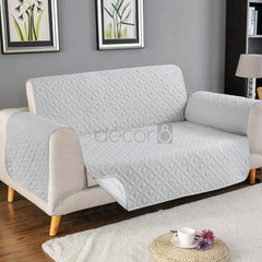 Ultrasonic Quilted Sofa Cover Light Grey