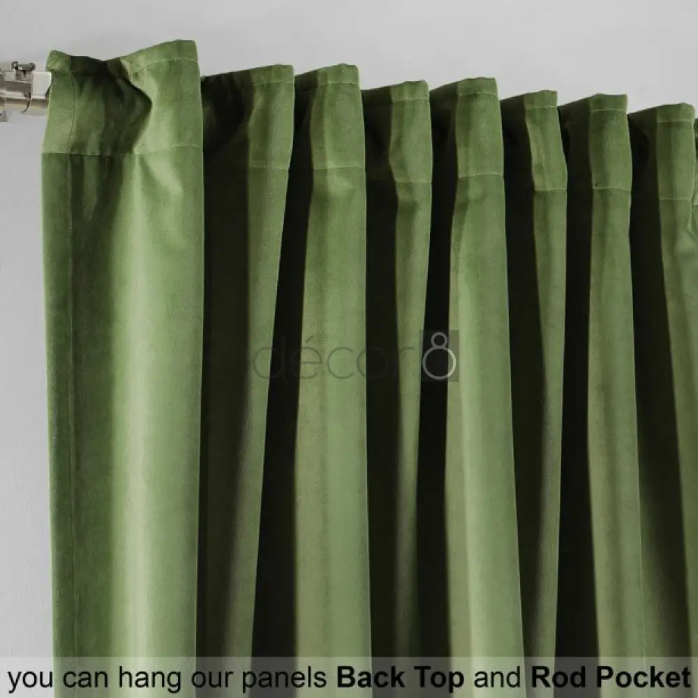 olive_green_velvet_curtain