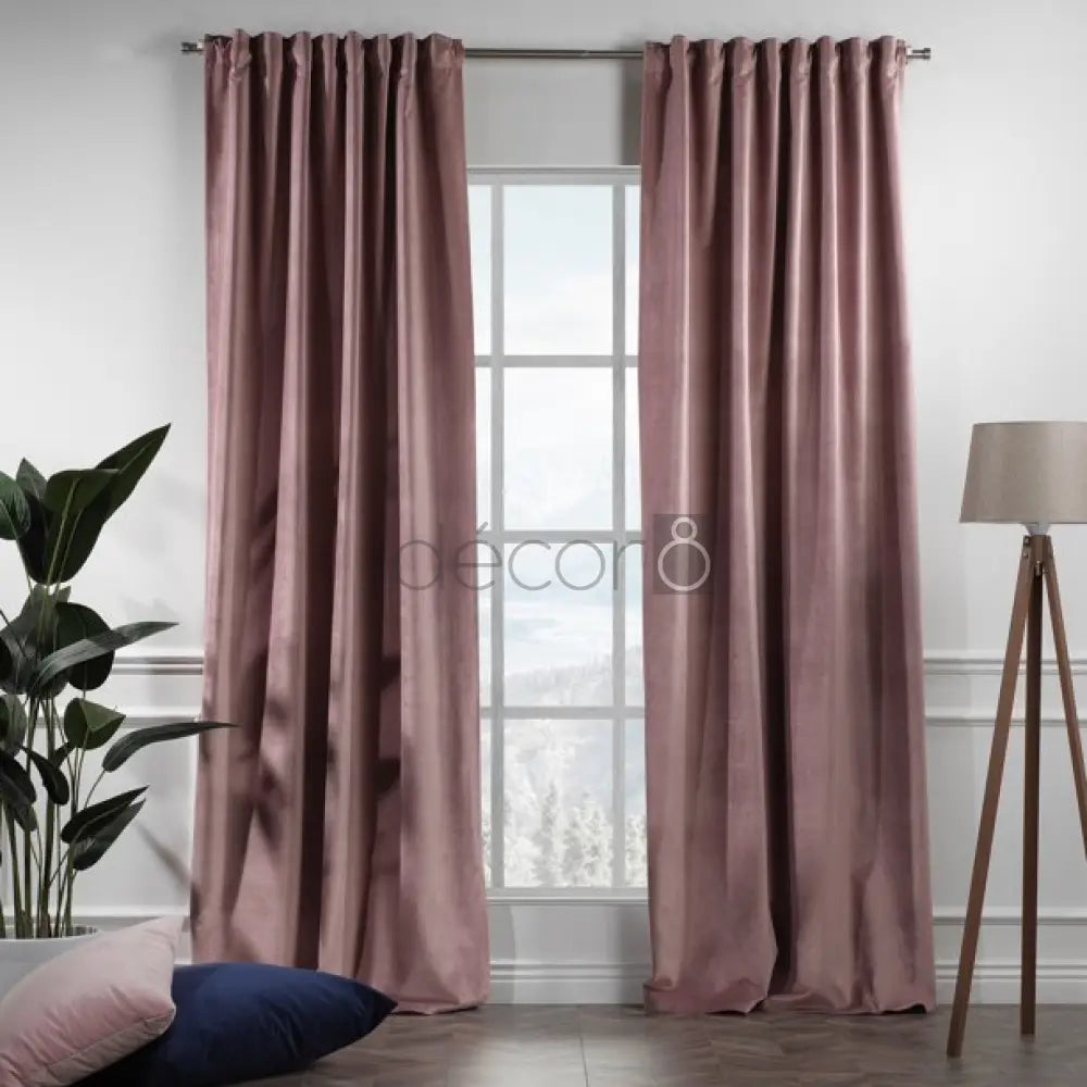 velvet curtains rose gold