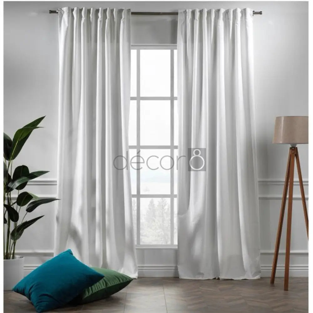 velvet curtains white