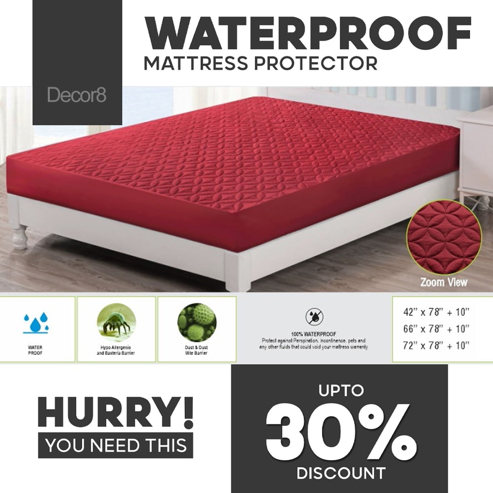 waterproof mattress protector - Red